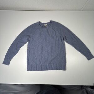 l.l. bean women's 100% cotton slub knit roll neck pullover sweater cottagecore